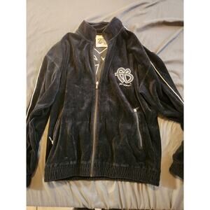 FUBU Jacket 05 Track Men's Small‎ XBlack Forever 21 Hip Hop Full Zip Velour